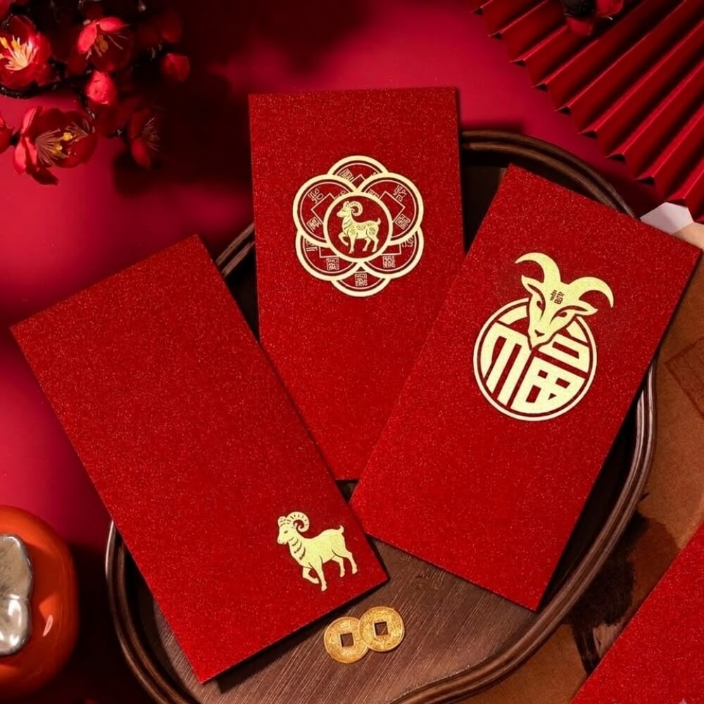 Bao lì xì ông thần tài chất liệu giấy Couche