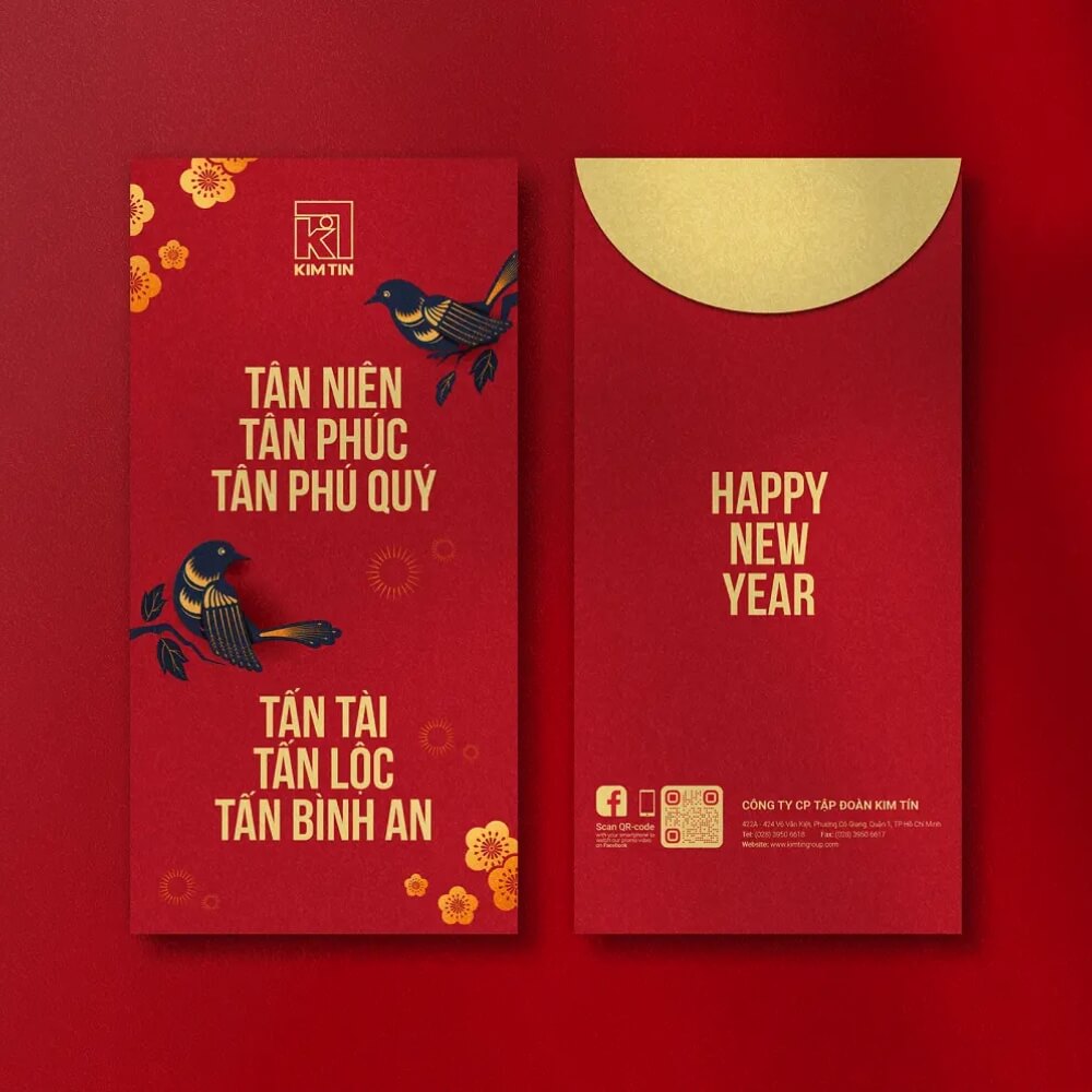 Bao lì xì phong bao đỏ ngày Tết
