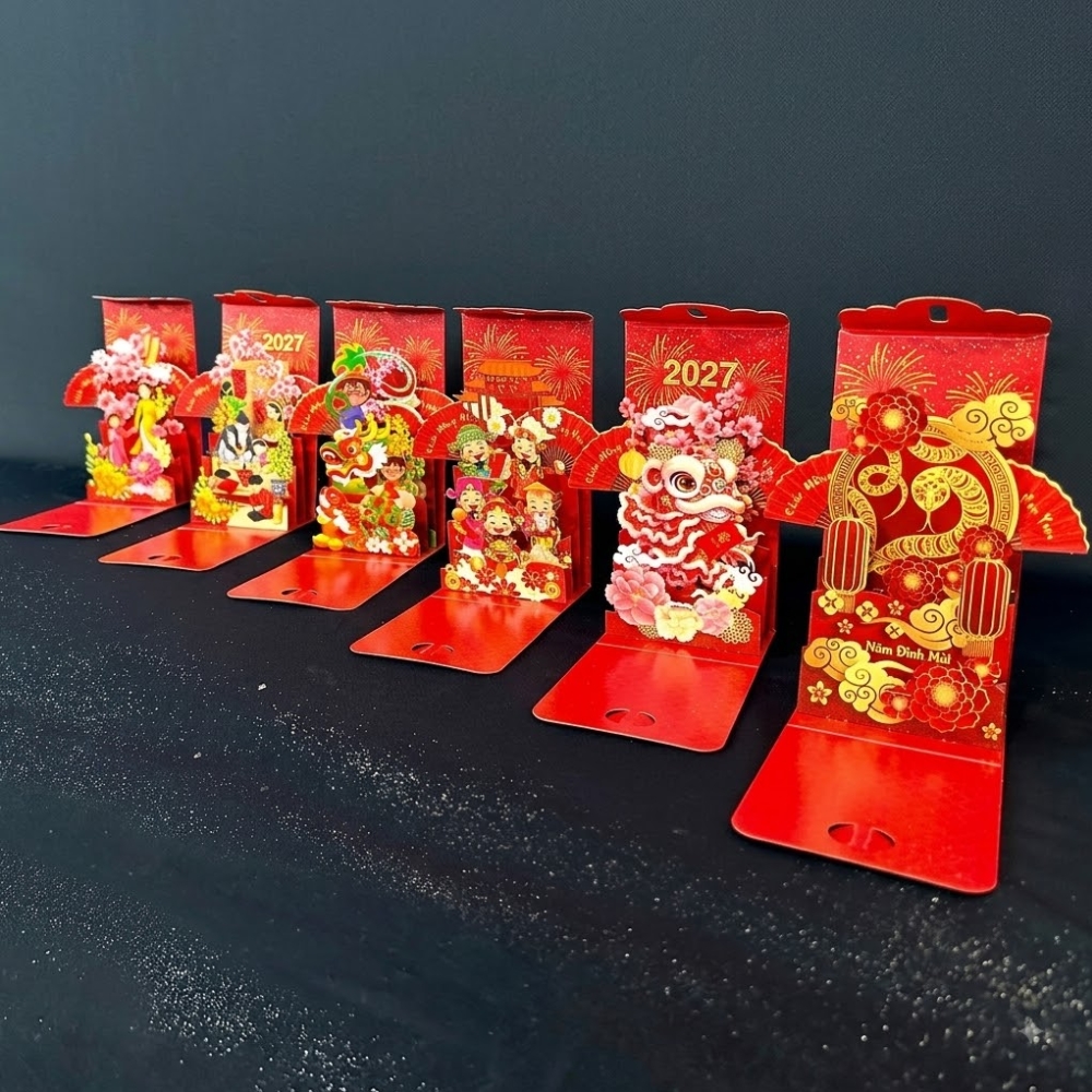 Bao lì xì thiết kế nổi 3D