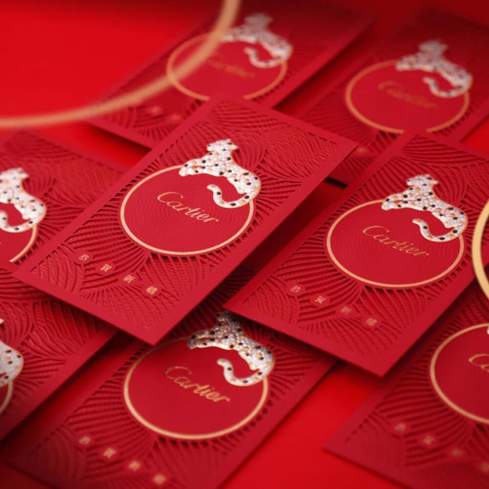 Bao lì xì thương hiệu Cartier