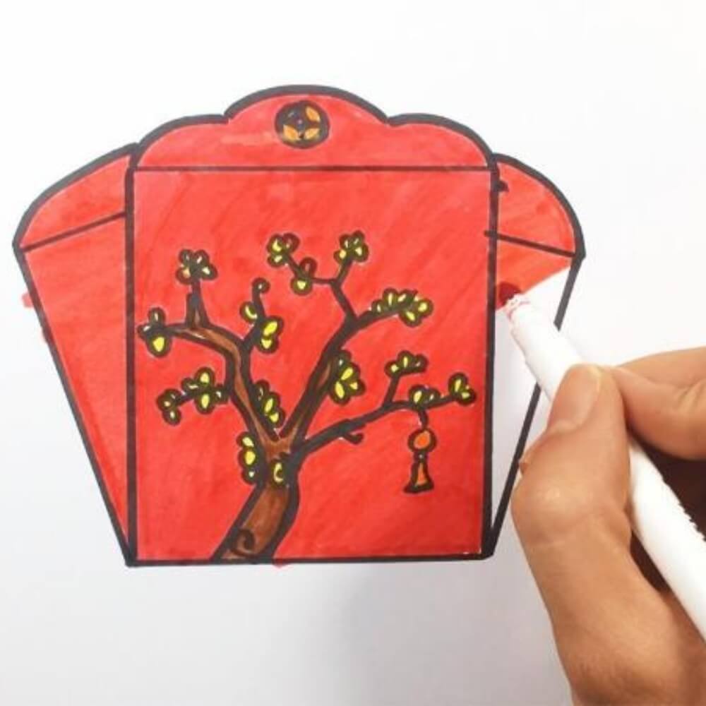 Hướng dẫn vẽ bao lì xì