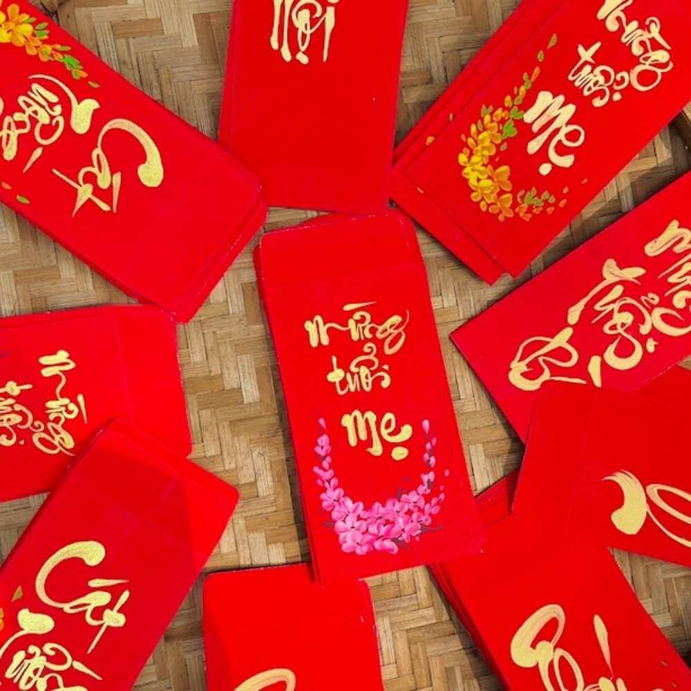 Mẹo trang trí bao lì xì