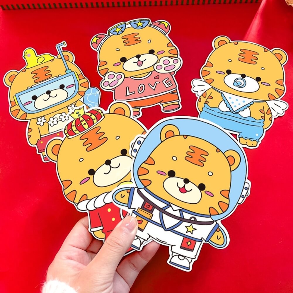 Trang trí bao lì xì họa tiết hình thú