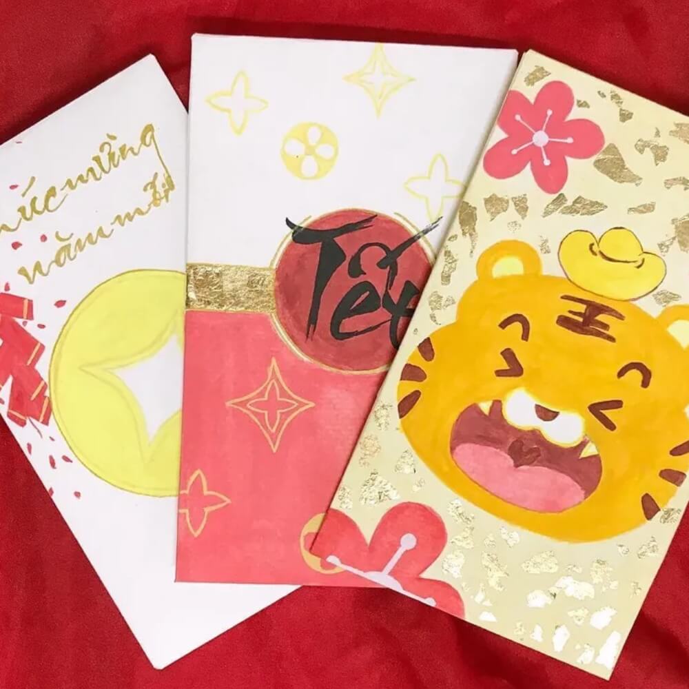 Trang trí bao lì xì ngộ nghĩnh